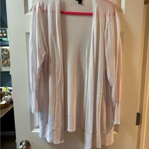 Halogen Cream Open-Front Cardigan